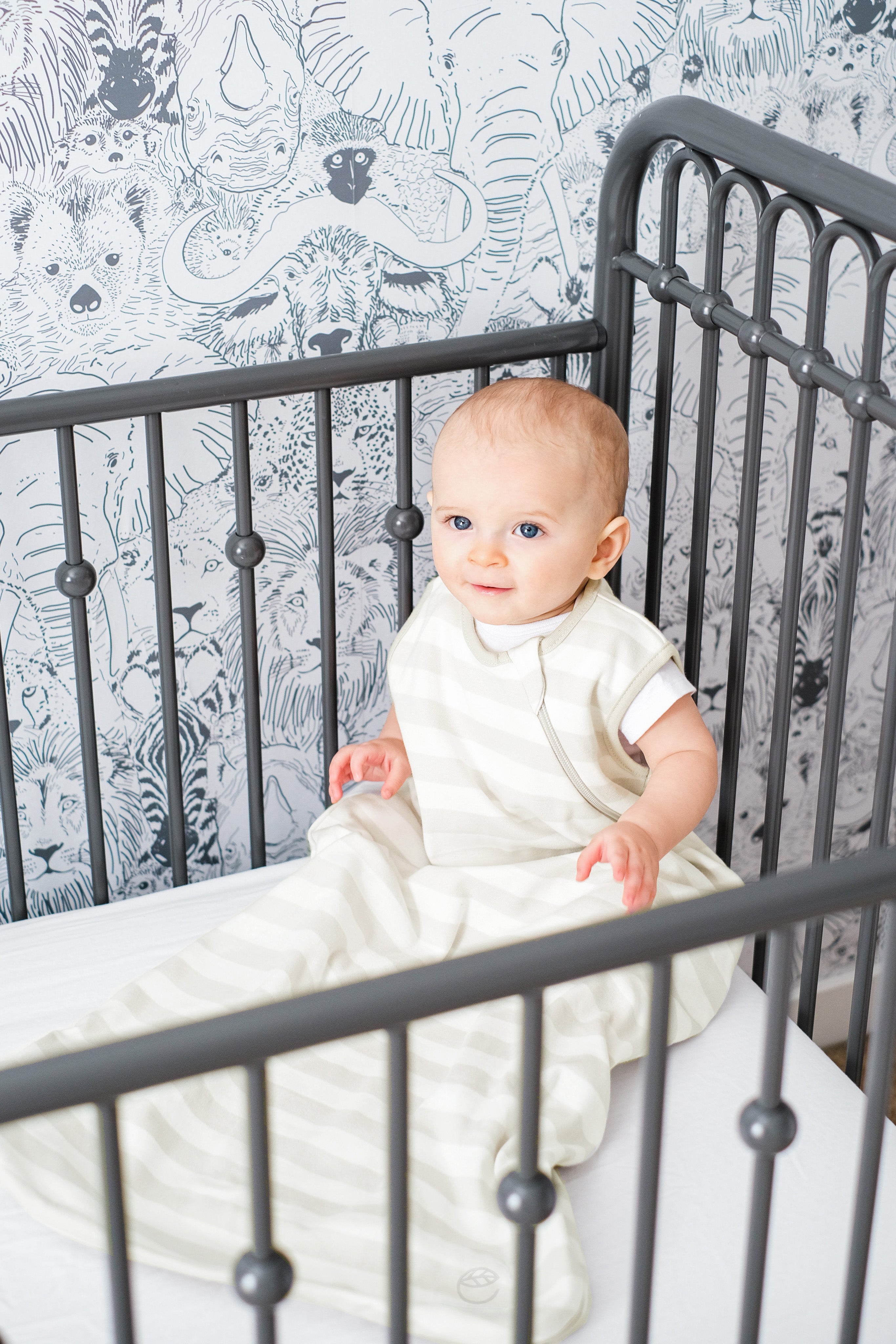 Organic Cotton Baby Sleep Bag Gray - Safe Sleep Sack for Comfort 4