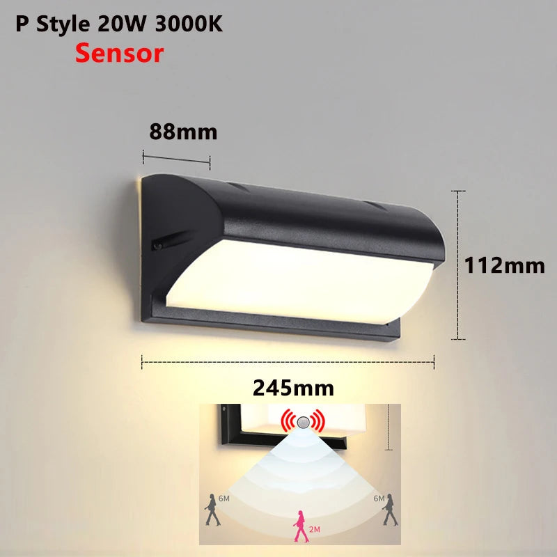 Outdoor Wall Light Motion Sensor Waterproof LED for Security 0