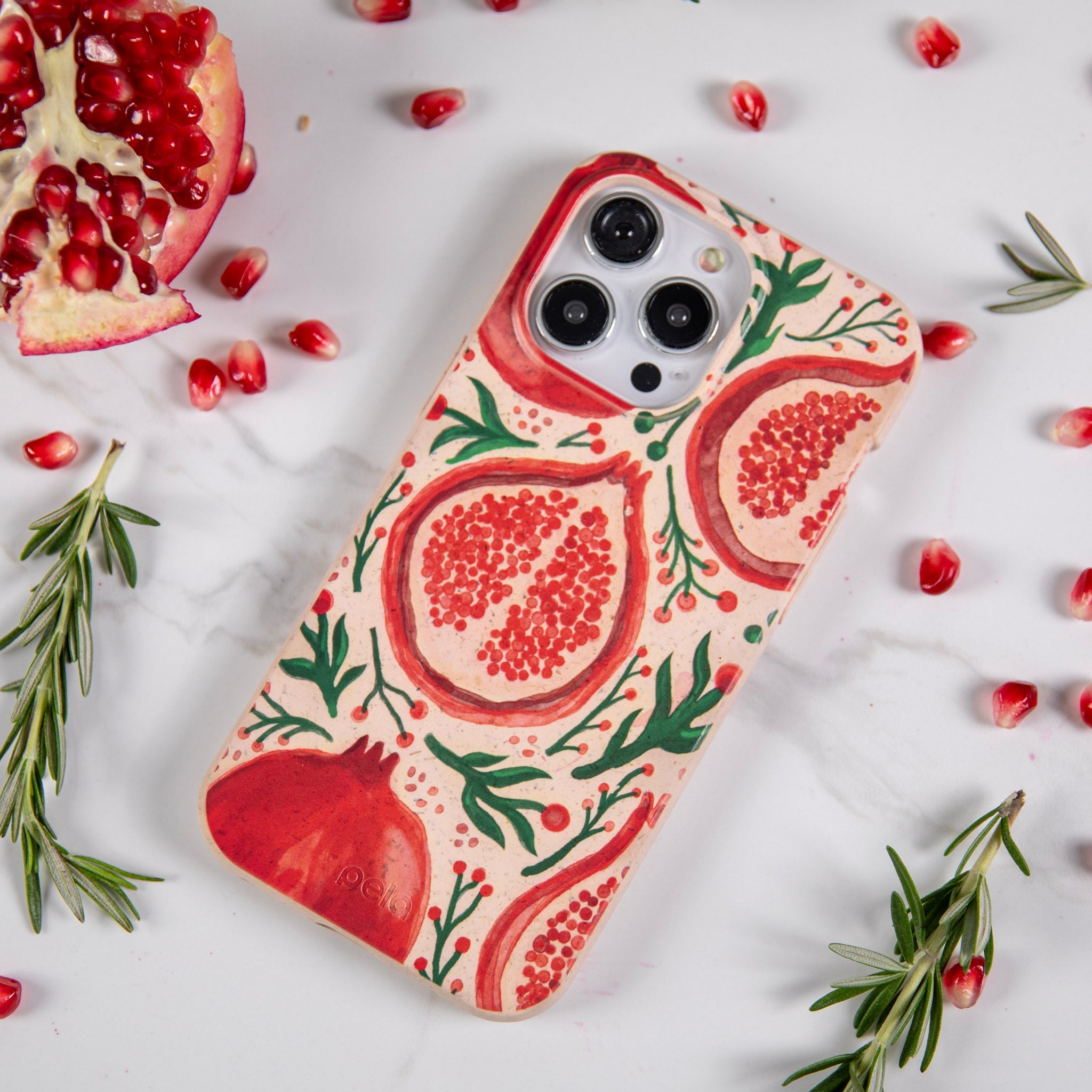 Pomegranate Cheer iPhone 15 Case Eco-Friendly Vibrant Design 2