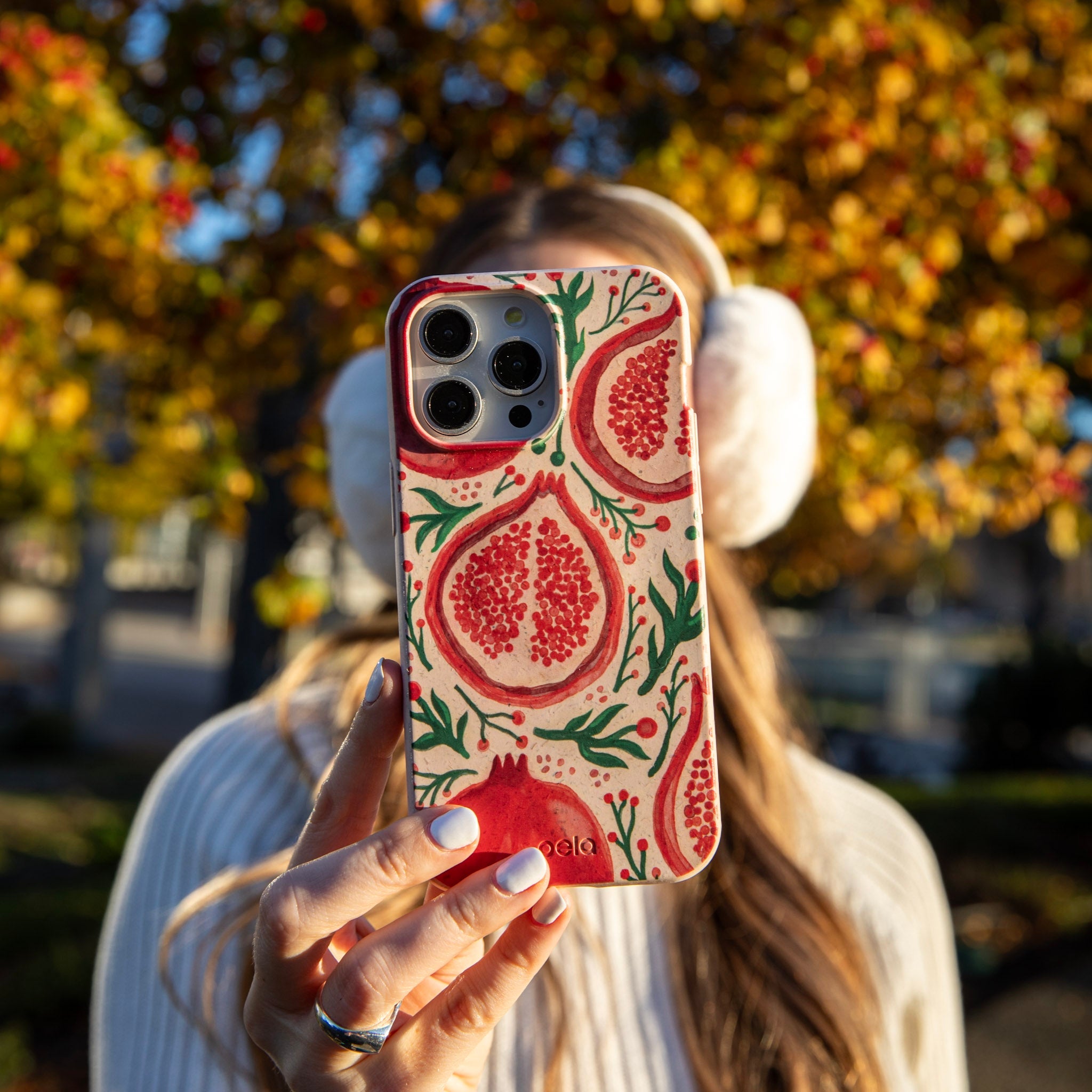 Pomegranate Cheer iPhone 15 Case Eco-Friendly Vibrant Design 4
