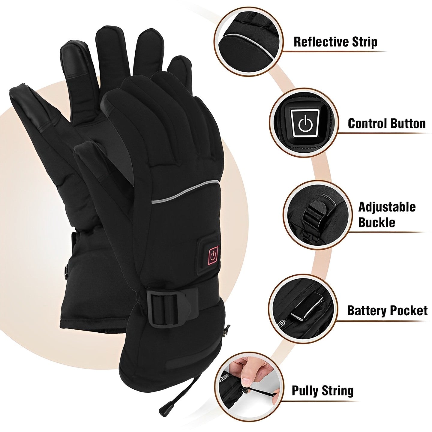 Premium Heated Gloves for Men and Women – Best Heated Ski Gloves with Adjustable Heat Settings 4
