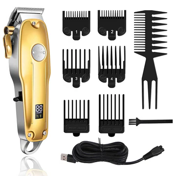 Professional Gold Hair Clippers Set – Cordless Hair Clippers for Men & Kids | Precision Hair Trimmer 2