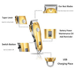Professional Gold Hair Clippers Set – Cordless Hair Clippers for Men & Kids | Precision Hair Trimmer 3