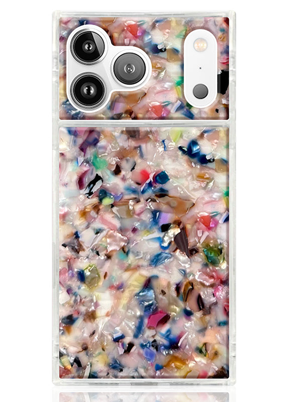 Rainbow Confetti Tortoise Shell iPhone Case Shockproof Design 0