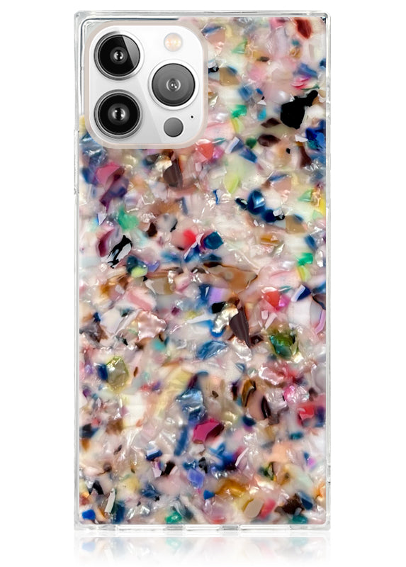 Rainbow Confetti Tortoise Shell iPhone Case Shockproof Design 11