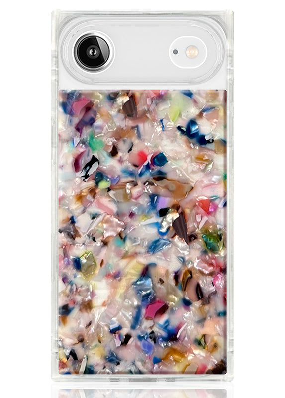 Rainbow Confetti Tortoise Shell iPhone Case Shockproof Design 12