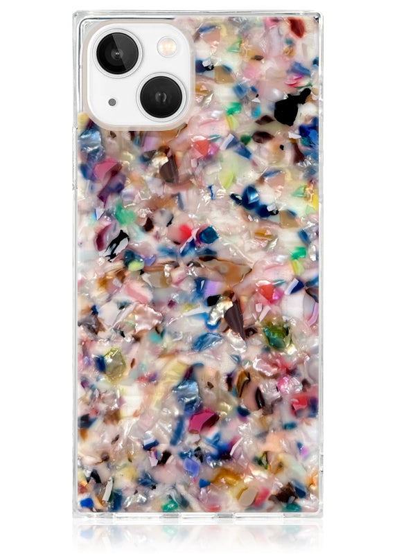 Rainbow Confetti Tortoise Shell iPhone Case Shockproof Design 17