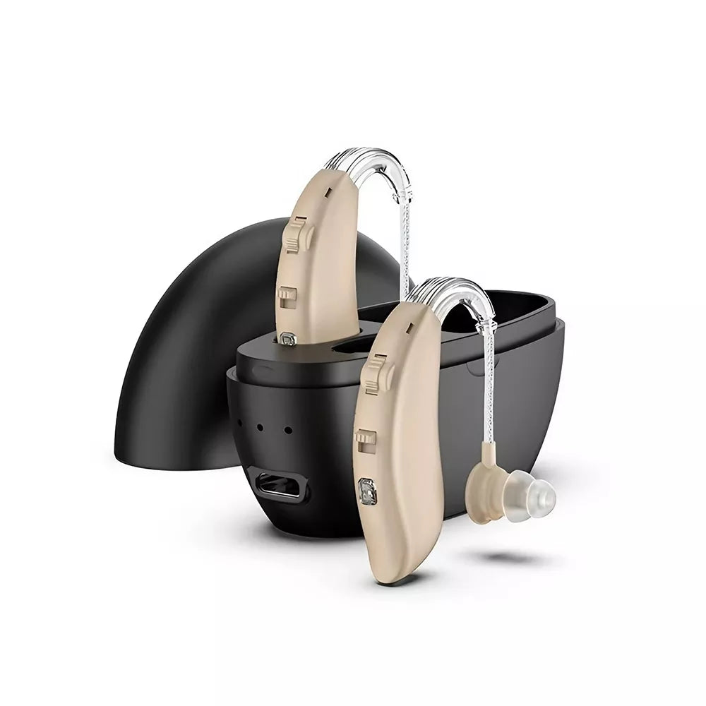Rechargeable Hearing Aids BTE with Advanced Noise Reduction 0