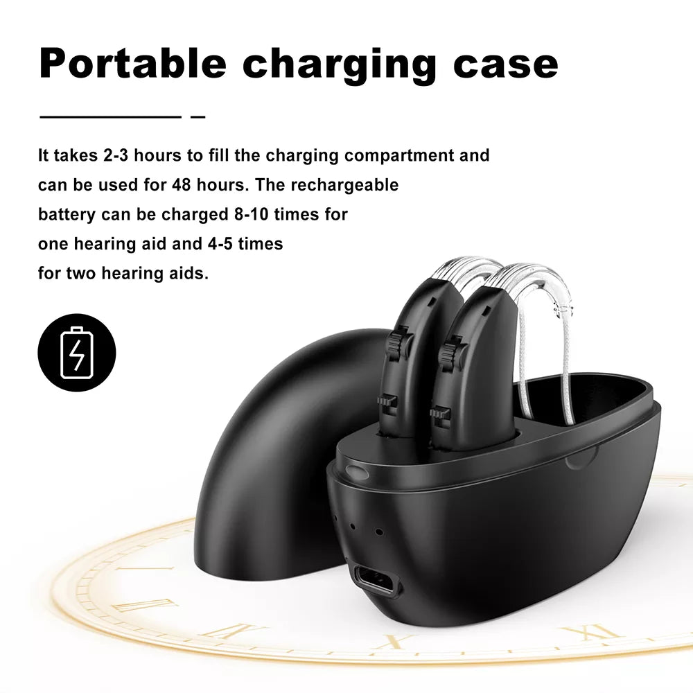 Rechargeable Hearing Aids BTE with Advanced Noise Reduction 7