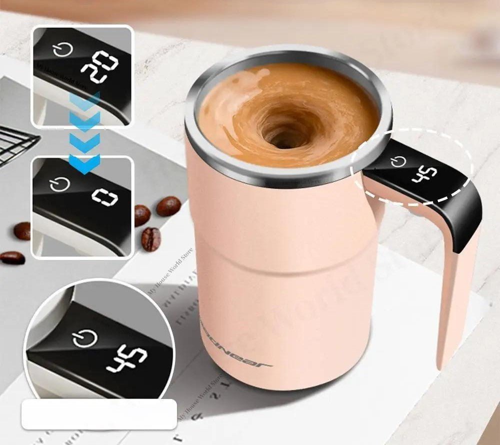 Rechargeable Self-Stirring Coffee Mug – Effortless Mixing & Travel-Friendly Design for Perfect Coffee 0