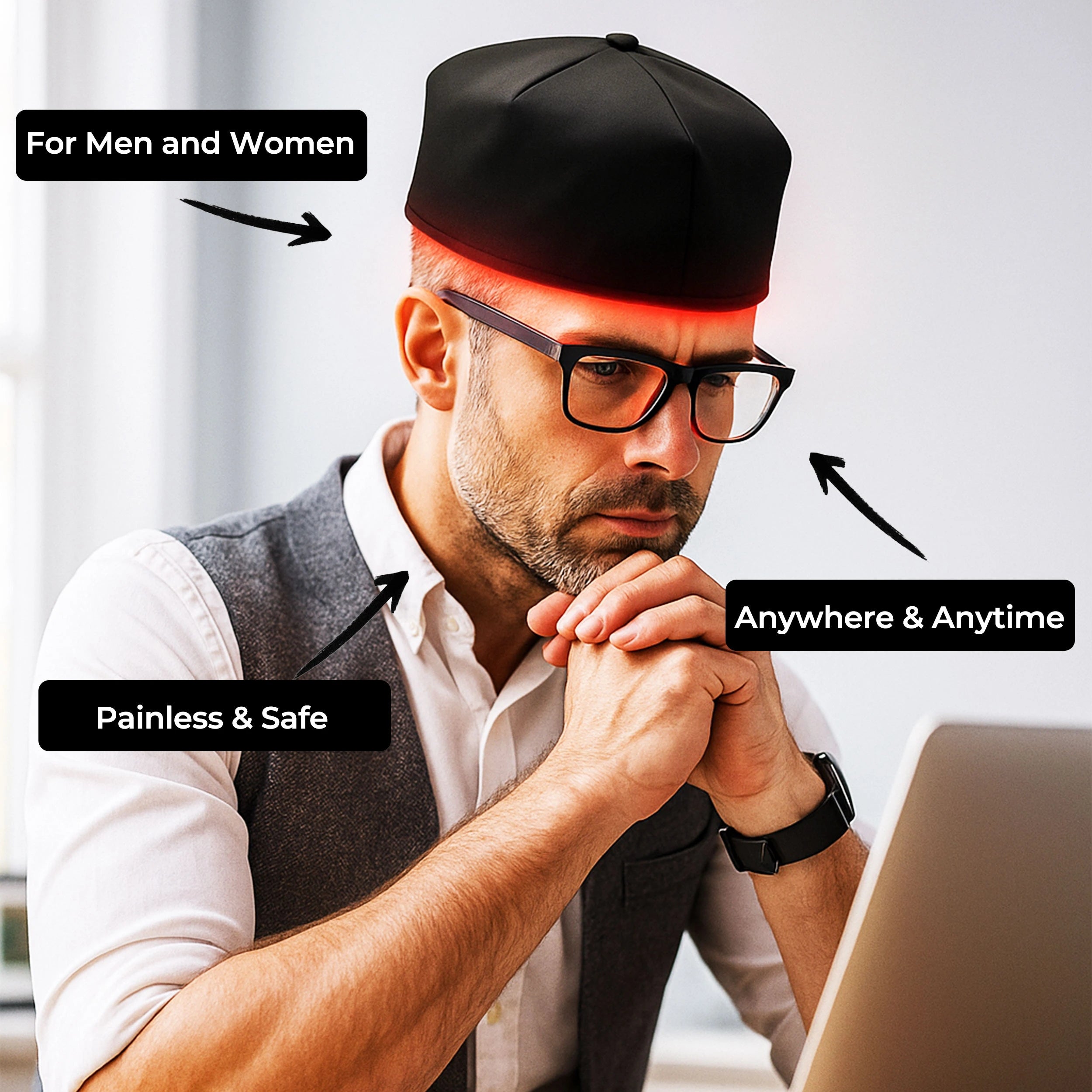 Red Light Therapy Cap for Hair Regrowth Natural and Pain-Free 7