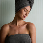 Ribbed Terry Hair Wrap Soft Absorbent Towel for All Hair Types 0