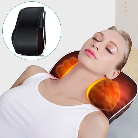 Shiatsu Neck Massager Pillow with Infrared Heating and Adjustable Support 0