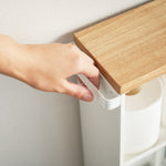 Slim Rolling Storage Cart 27 High Steel Bathroom Organizer with Adjustable Handle 5