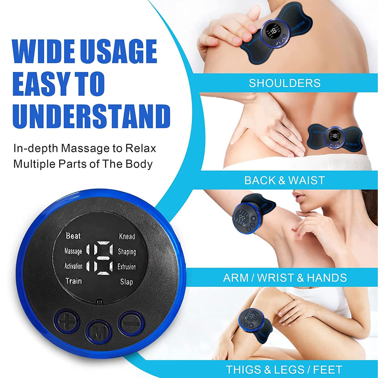 TENS Full Body Massager Portable EMS Relief Device for Muscle Relaxation 4