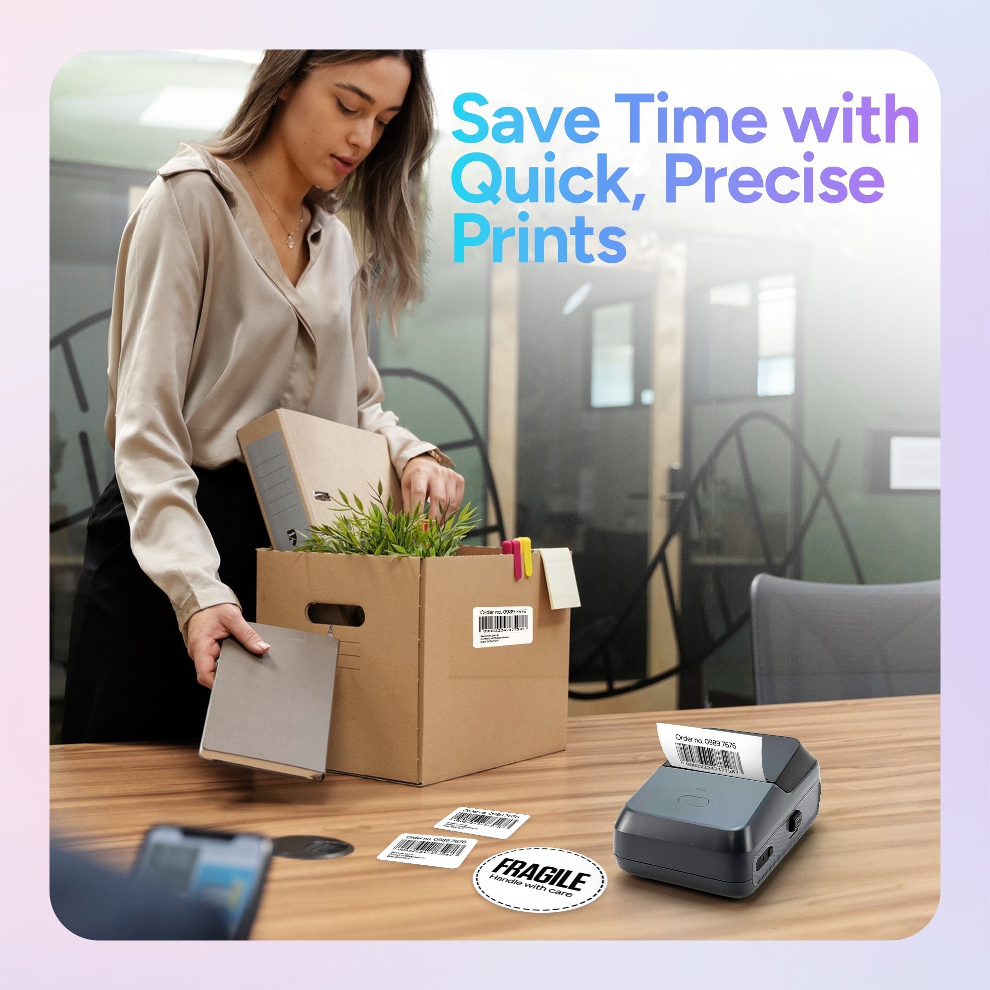 Thermal Label Printer Portable Bluetooth High-Quality Craft and Business Labels 6