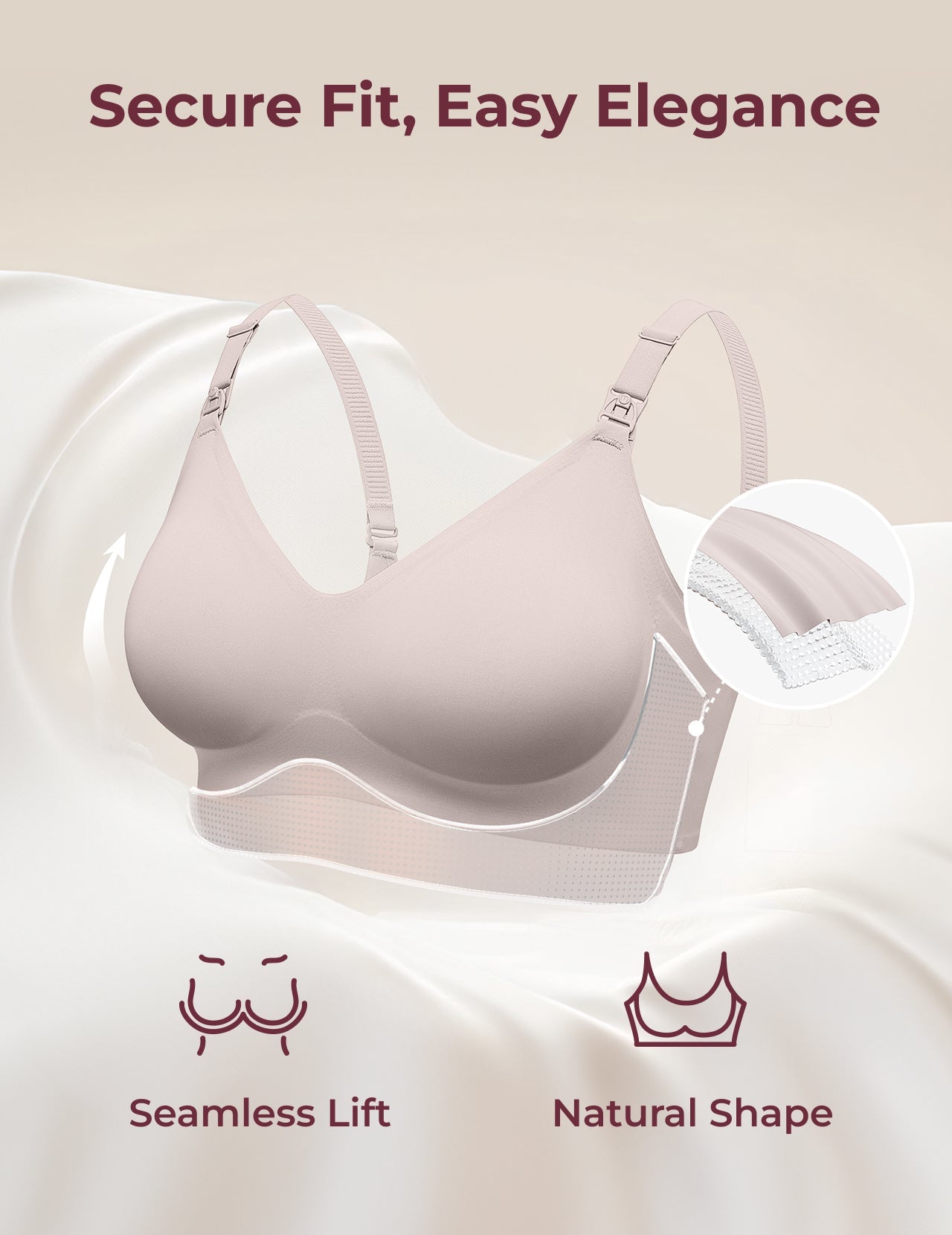 Ultra Soft Seamless Nursing Bra YN21 - Best Nursing Bra & Pumping Bra for M5 Pump Comfort - Trendyhousehold.co
