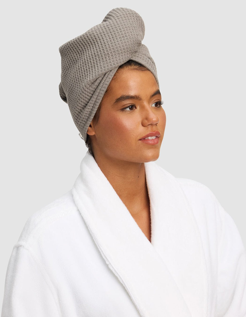 Waffle Hair Towel Wrap Quick Drying Microfiber Hair Towel 0