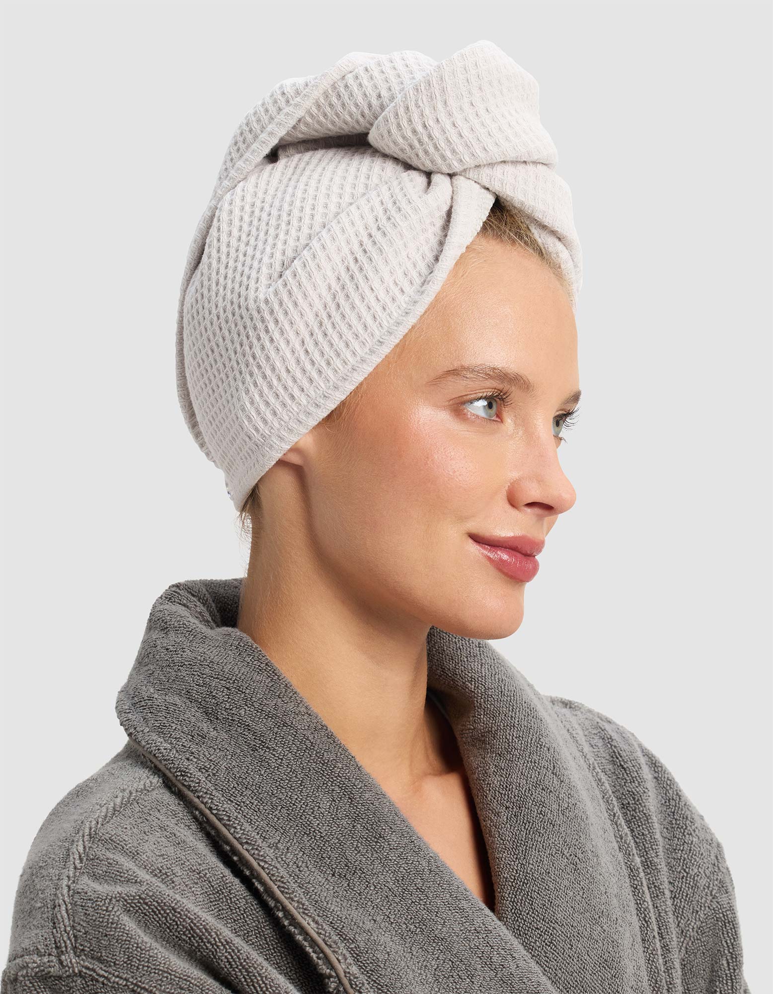 Waffle Hair Towel Wrap Quick Drying Microfiber Hair Towel 3
