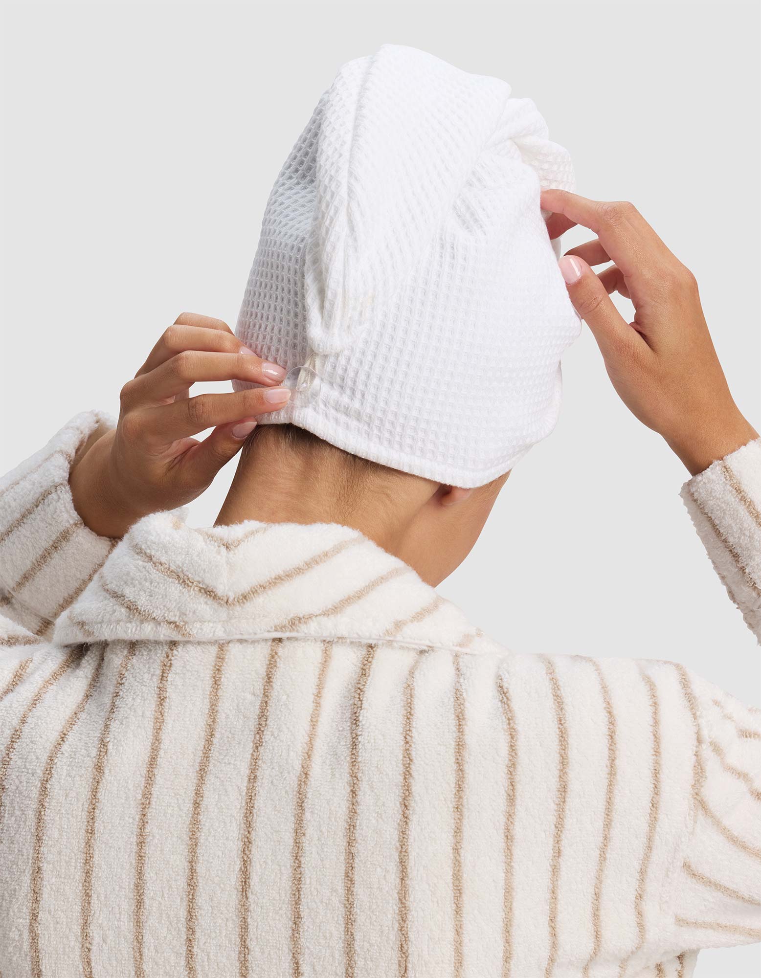 Waffle Hair Towel Wrap Quick Drying Microfiber Hair Towel 7