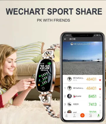 Waterproof Smart Fitness Bracelet for Women – Heart Rate & Blood Pressure Monitor | Stylish Health Tracker 3