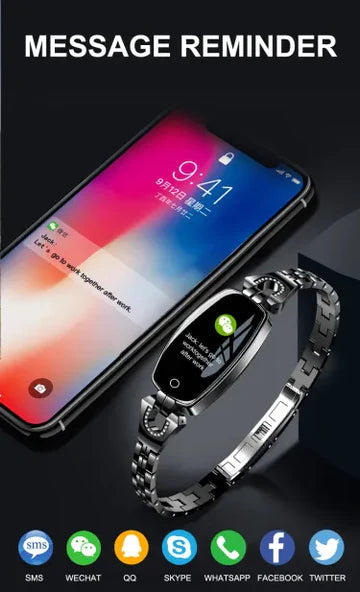 Waterproof Smart Fitness Bracelet for Women – Heart Rate & Blood Pressure Monitor | Stylish Health Tracker 6