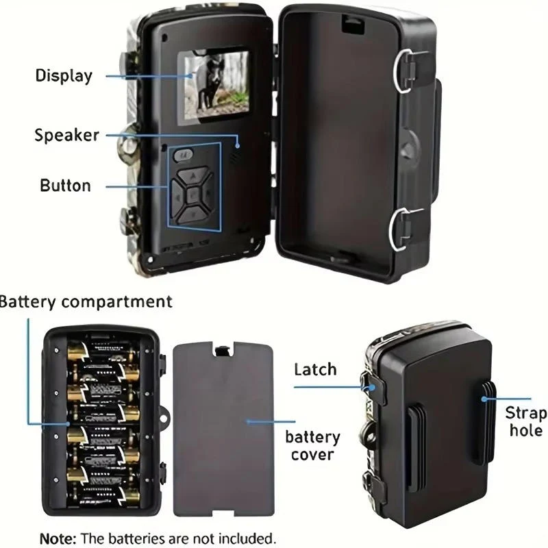 Wildlife Camera 16MP HD Night Vision Trail Camera with Infrared LEDs 5