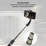 Wireless Bluetooth Selfie Stick Tripod with Remote Control for Creators 1