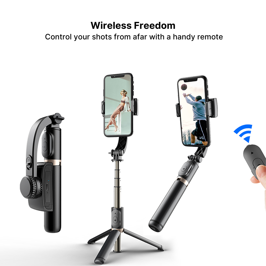 Wireless Bluetooth Selfie Stick Tripod with Remote Control for Creators 4