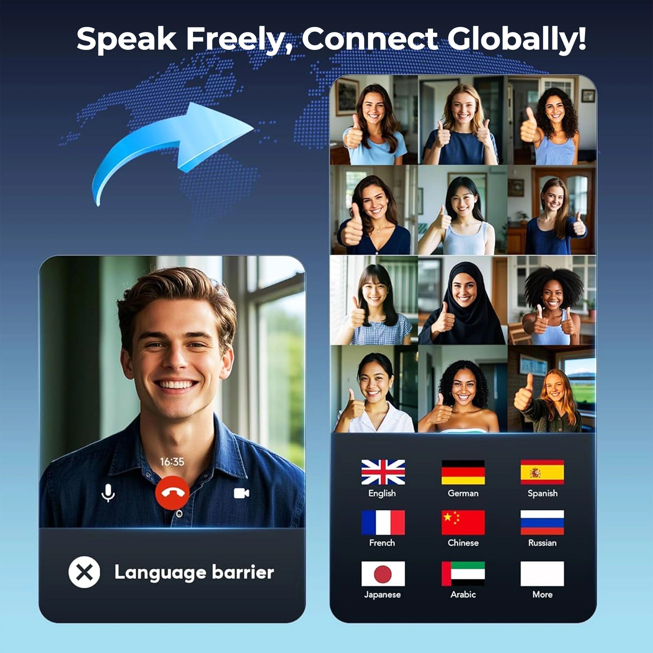 Wireless Earbuds 3-in-1 Real-Time Language Translator Compact Design 2