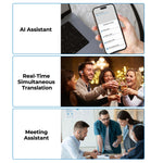 Wireless Earbuds 3-in-1 Real-Time Language Translator Compact Design 5