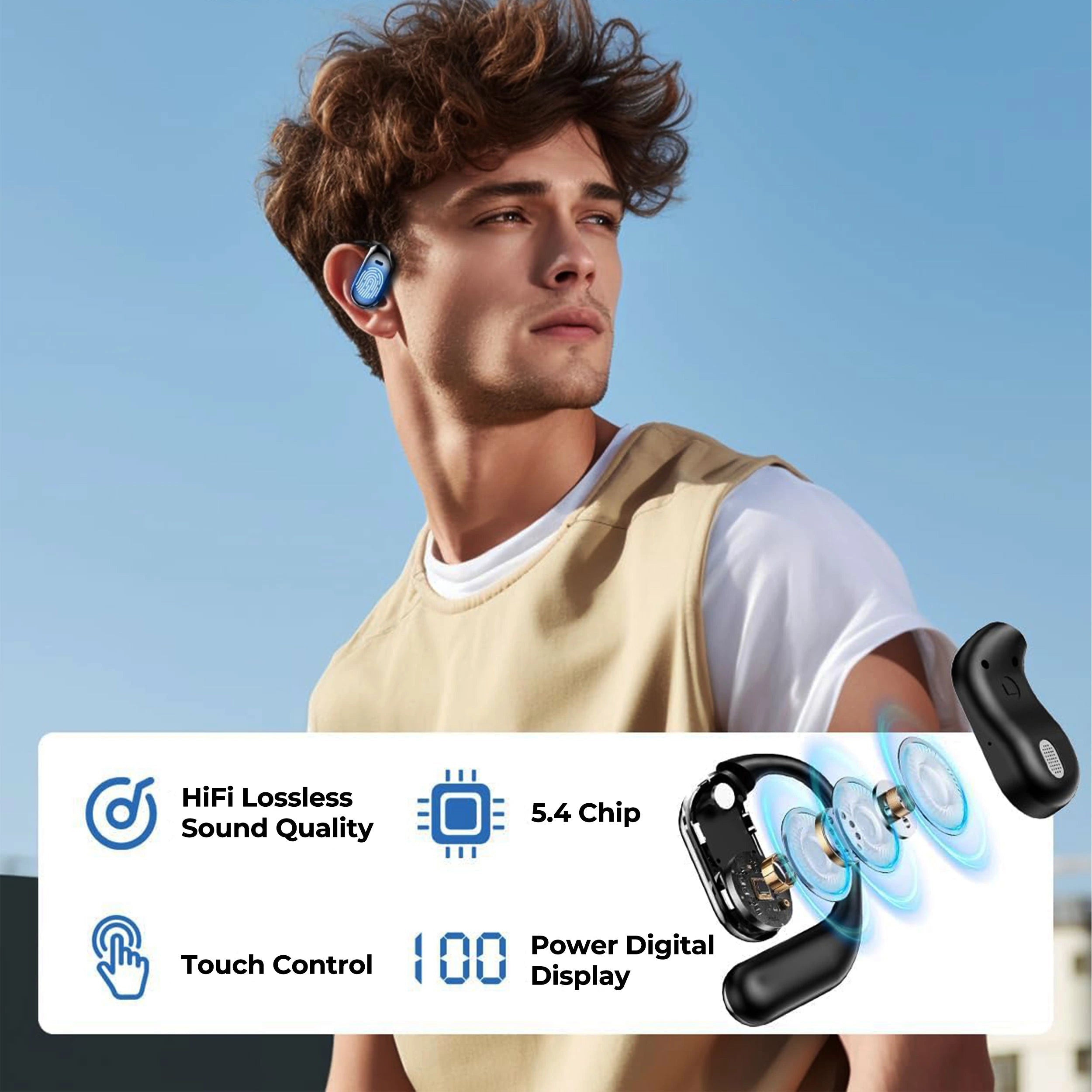 Wireless Earbuds 3-in-1 Real-Time Language Translator Compact Design 8