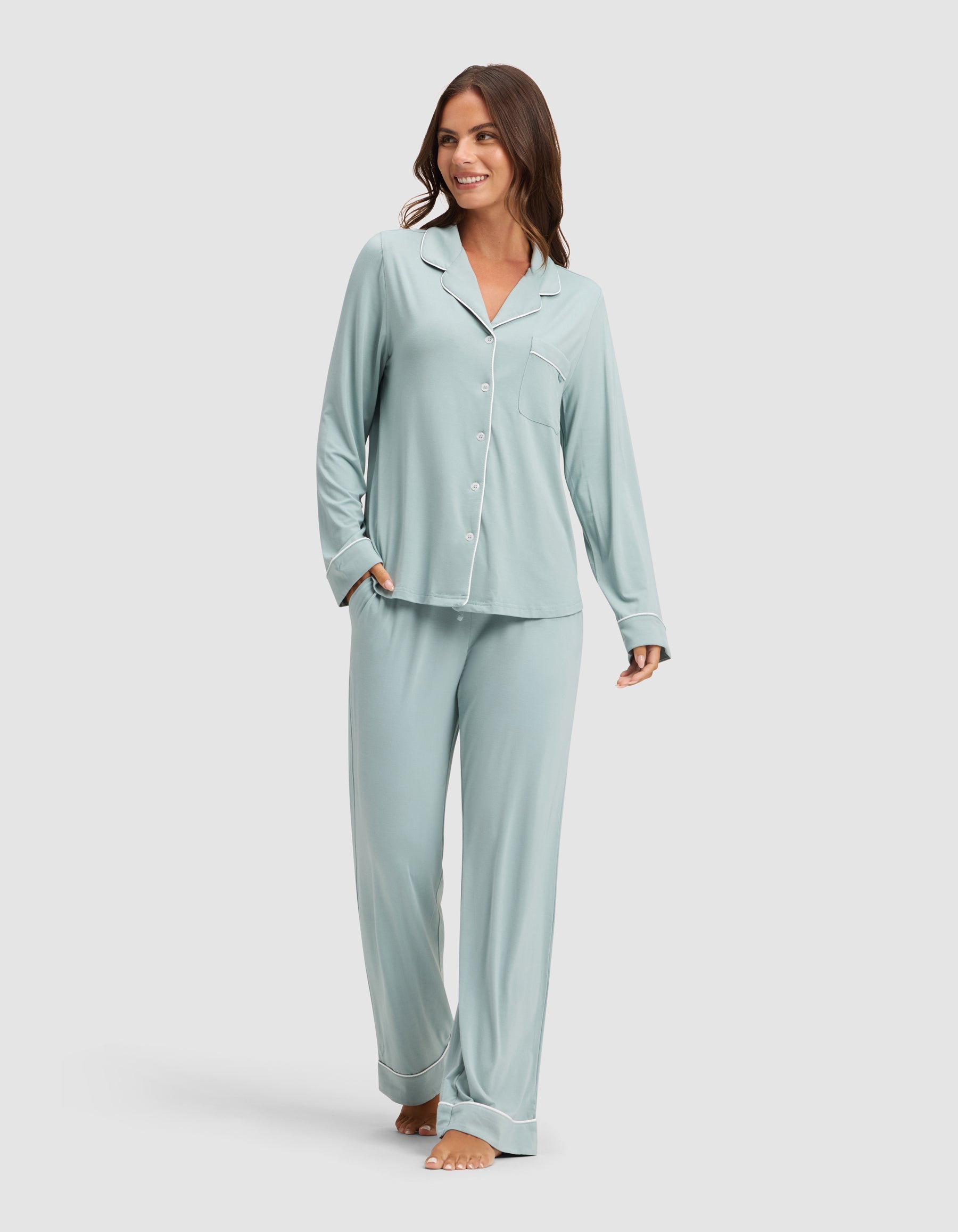 Women's Bamboo Pajama Set – Luxurious Long Sleeve Pajamas for Ultimate Comfort & Breathability 15