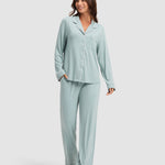 Women's Bamboo Pajama Set – Luxurious Long Sleeve Pajamas for Ultimate Comfort & Breathability 15