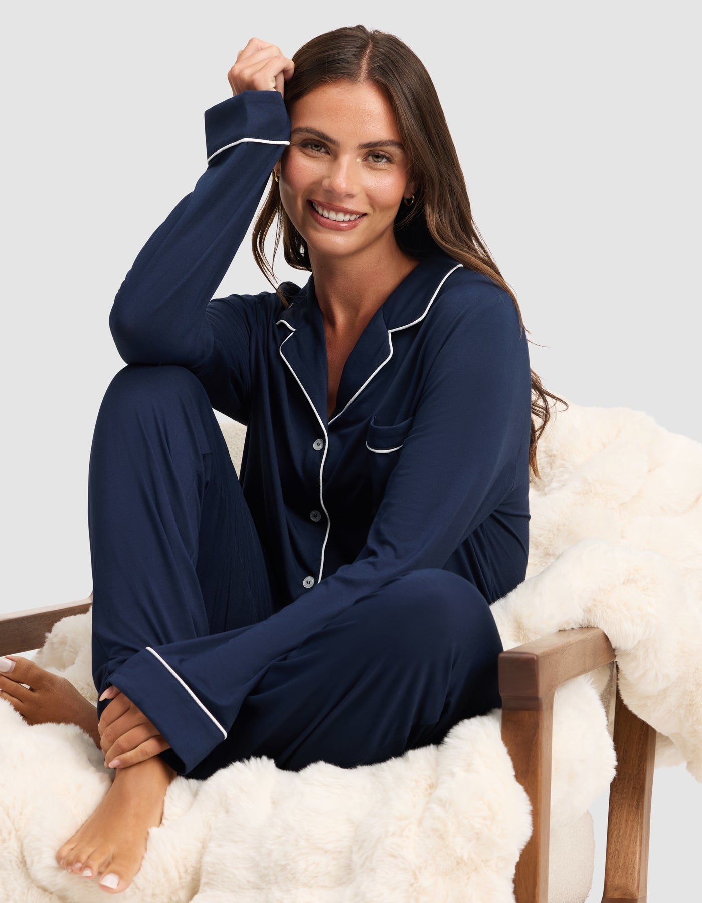 Women's Bamboo Pajama Set – Luxurious Long Sleeve Pajamas for Ultimate Comfort & Breathability 6