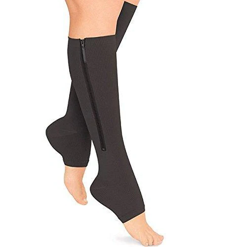 Zippered Compression Socks for Women & Men – 20-30 mmHg Support Stockings for All-Day Comfort 0