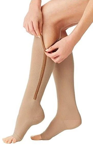 Zippered Compression Socks for Women & Men – 20-30 mmHg Support Stockings for All-Day Comfort 1