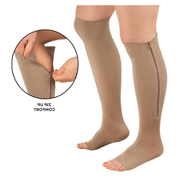 Zippered Compression Socks for Women & Men – 20-30 mmHg Support Stockings for All-Day Comfort 2