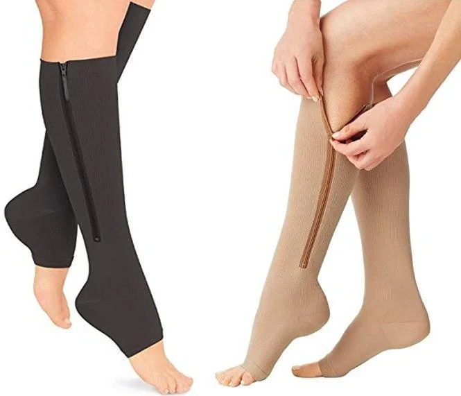 Zippered Compression Socks for Women & Men – 20-30 mmHg Support Stockings for All-Day Comfort 3