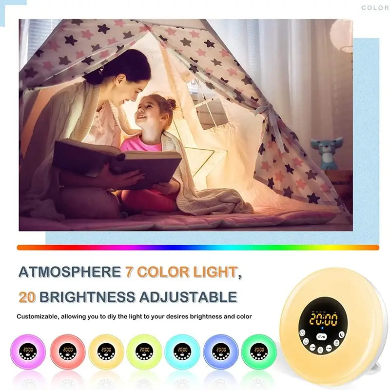 Sunrise Simulation Bedside Lamp Alarm Clock