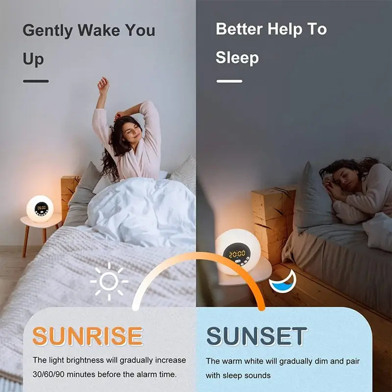 Sunrise Simulation Bedside Lamp Alarm Clock