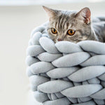 Hand Woven Chunky Knit Pet Bed