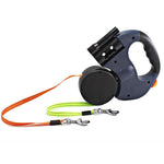 Retractable Dual Dog Leash with Light