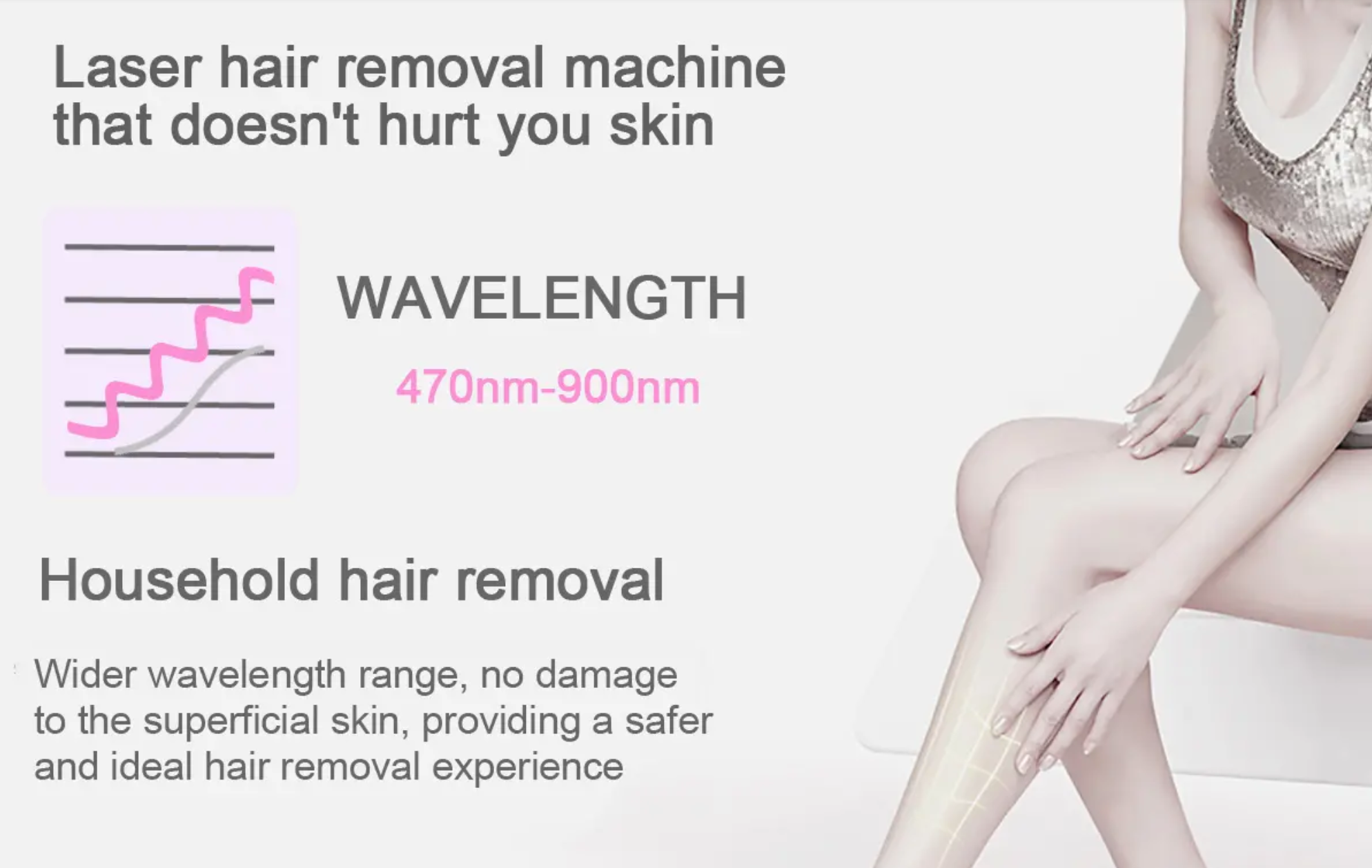 Epilator Flash Permanent Laser IPL At Home Hair Removal Device