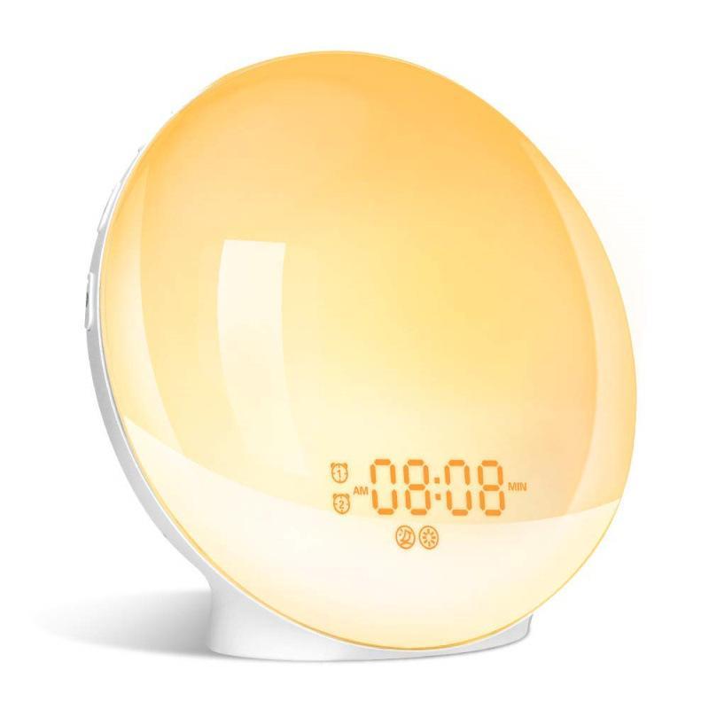 Smart Sunrise Simulation Alarm Clock with Nature Sounds