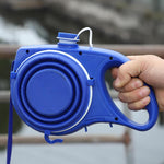 Dog Leash Water Bottle Bowl