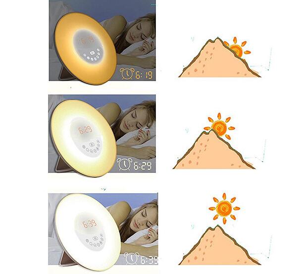 Sunrise Simulation Alarm Clock and Reading Light