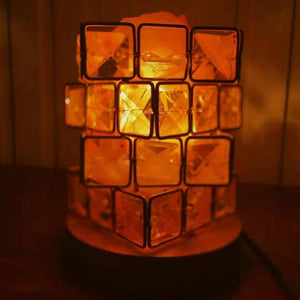 Rubik's Cube Himalayan Crystal Salt Lamp