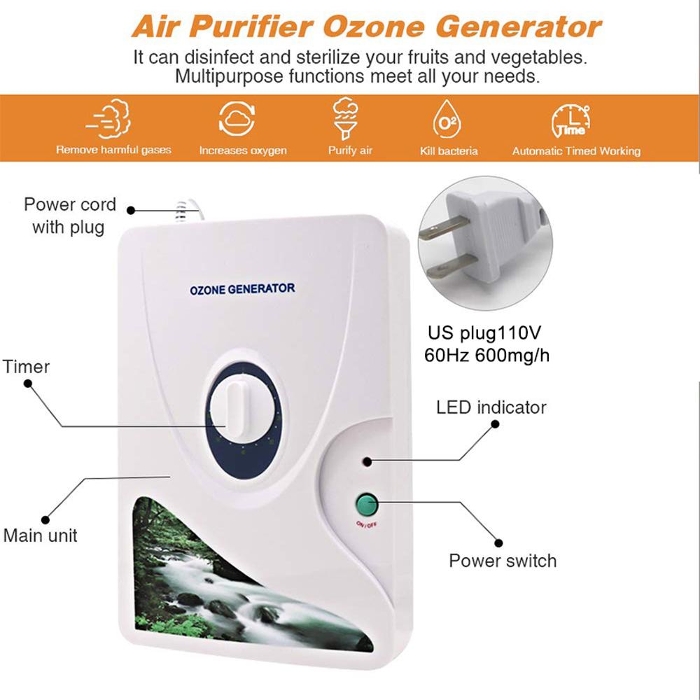 Ozone Generator with Ionizer 600mg/h