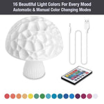 3D Printed Silicone Creative Mushroom Table Lamp